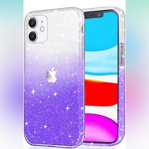 JJGoo iPhone 11 Case, PURPLE GRADIENT, Flexible Cases for Women Girls (6.1 inch)